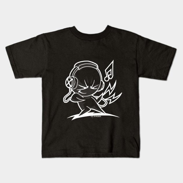 Air Guitar Dark Kids T-Shirt by AJH designs UK